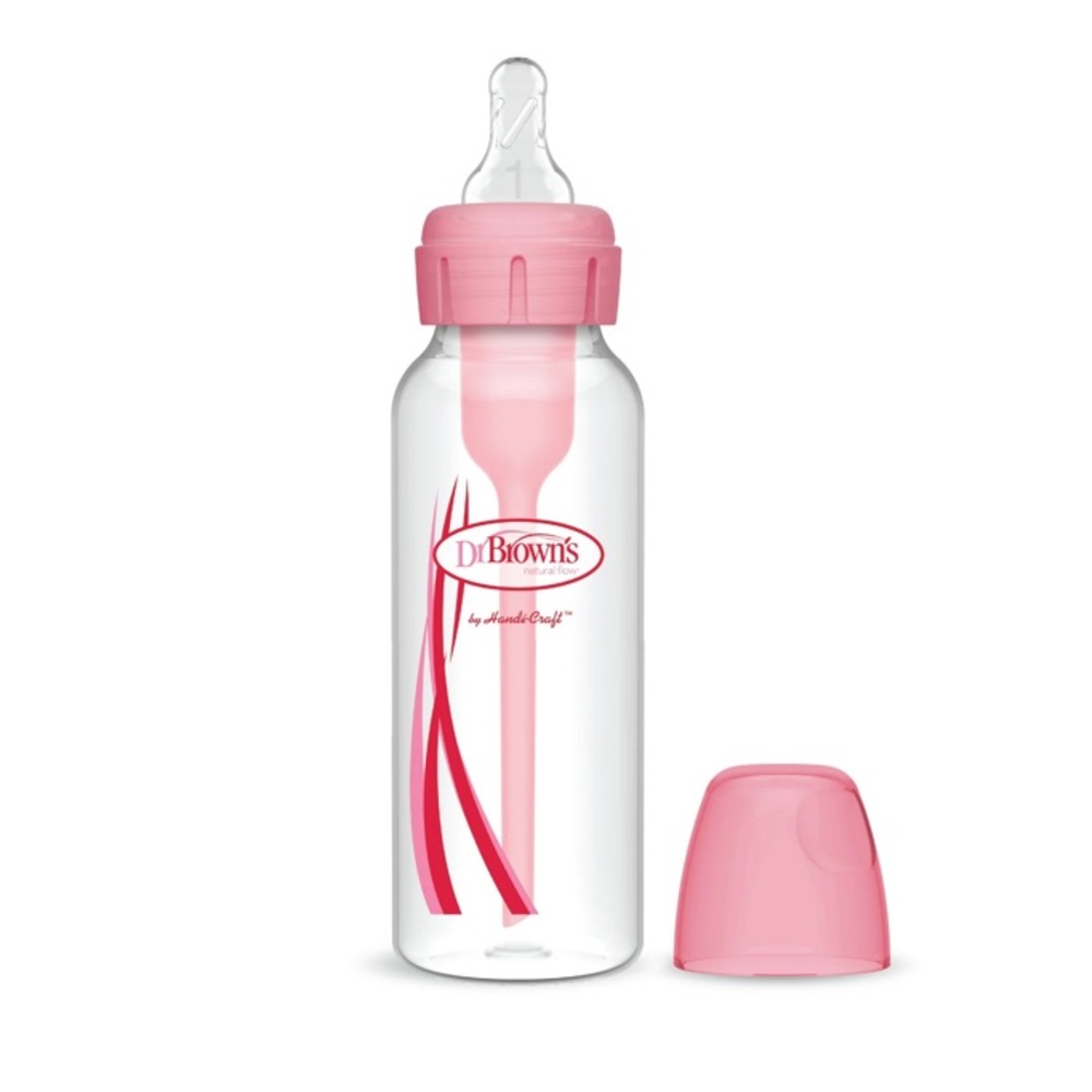 Dr. Brown’s Pink 8 oz Baby Bottle